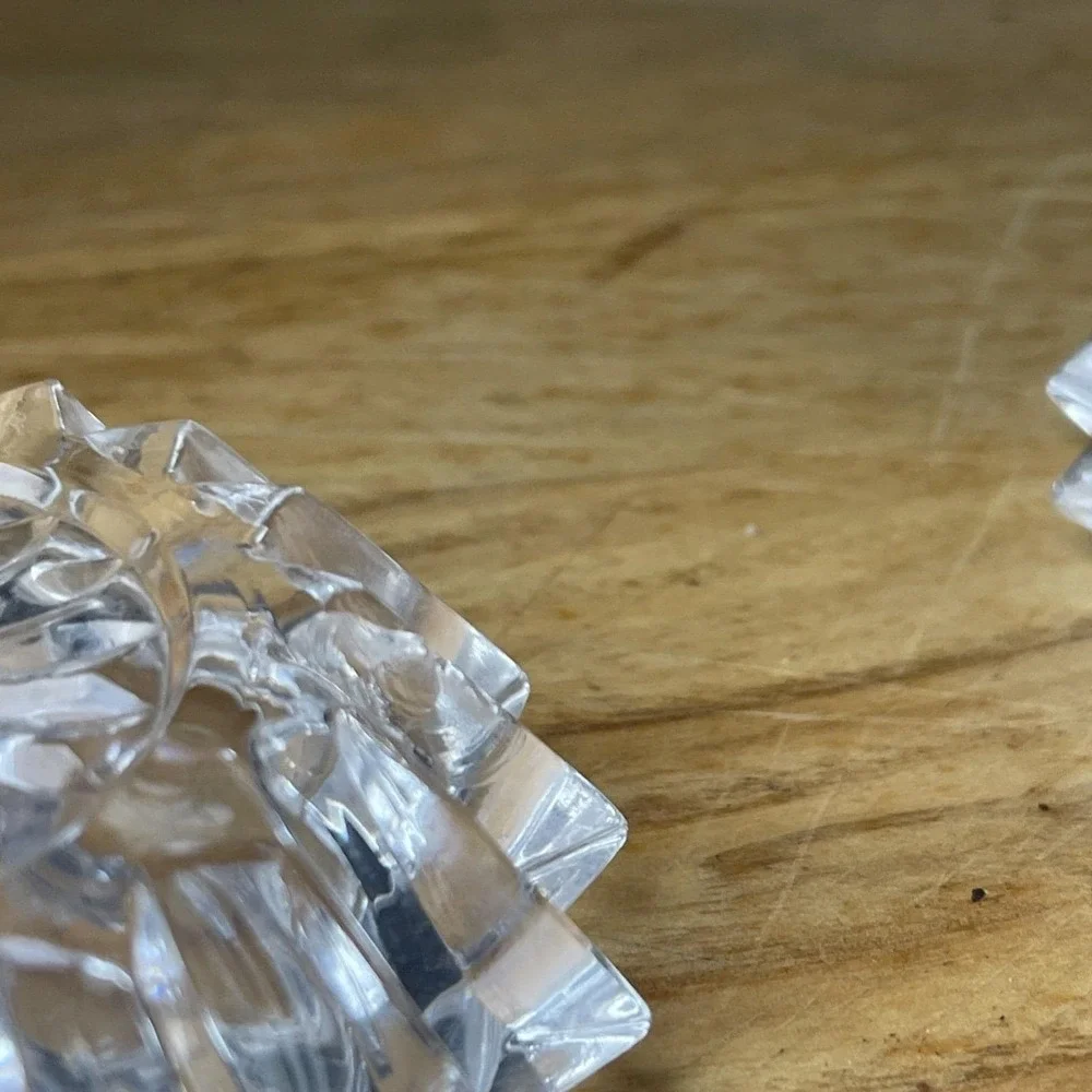 VTG Fostoria Lead Crystal Taper Candle Holders Set Candlestick 3